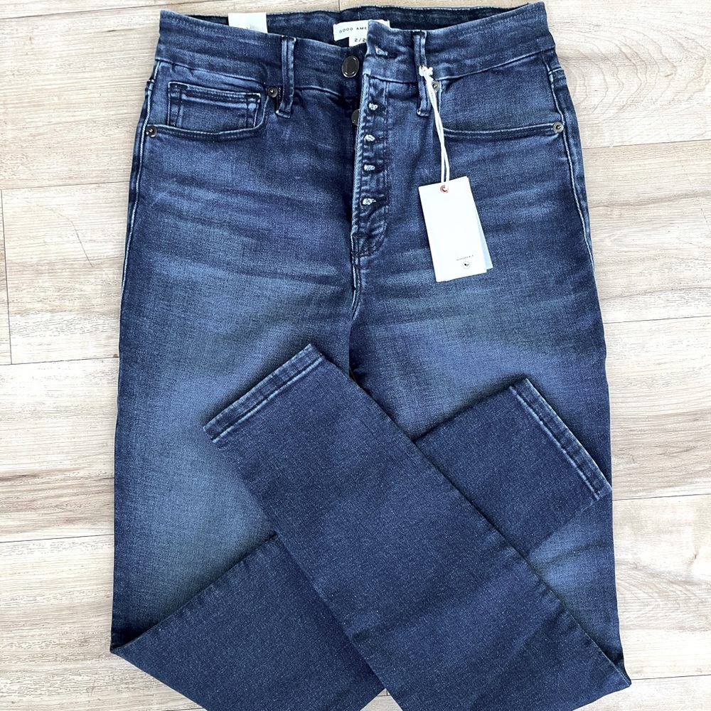 Good American Good Legs Button Fly Jeans 2/26